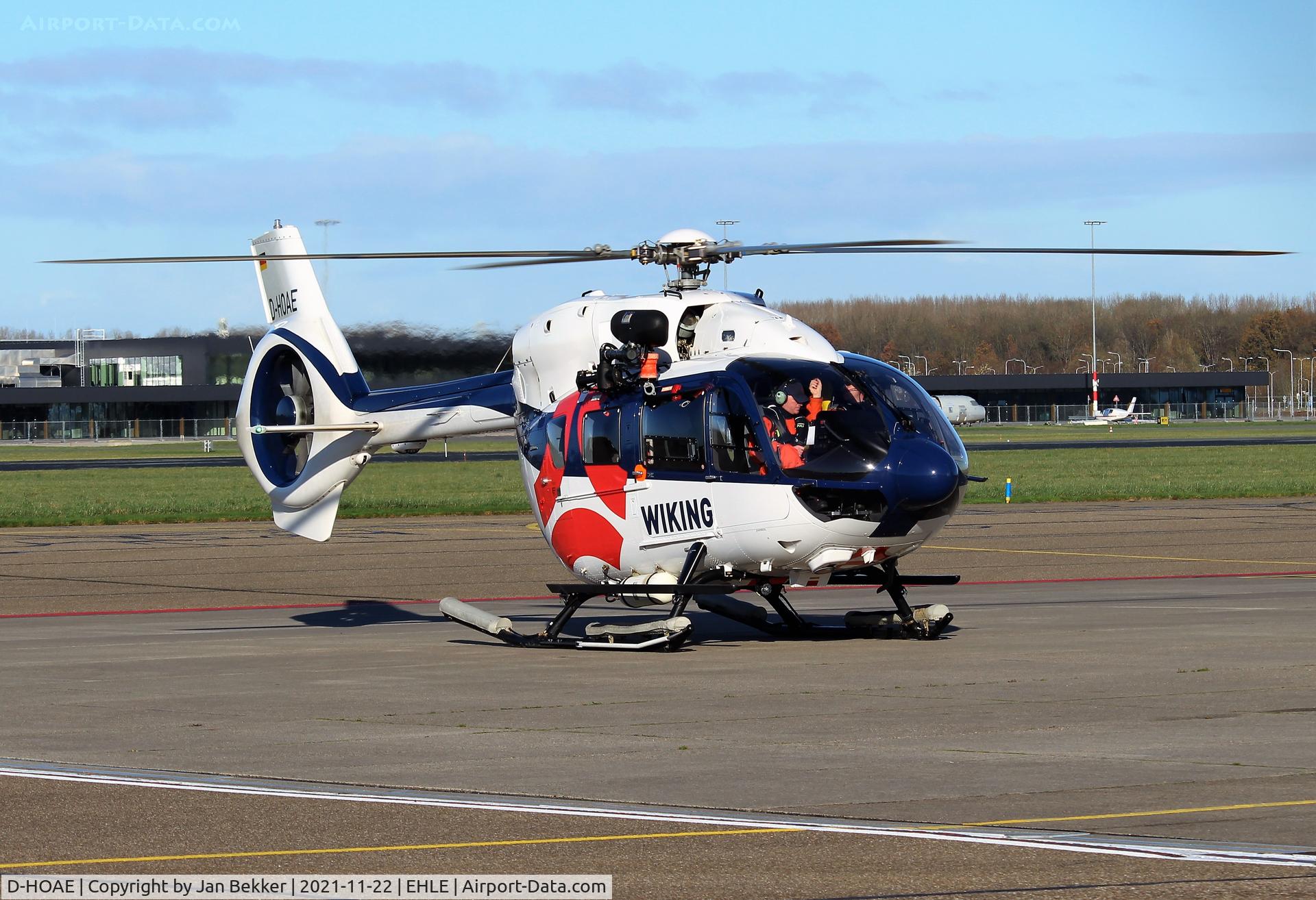 D-HOAE, 2016 Airbus Helicopters H-145 (BK-117D-2) C/N 20105, Lelystad Airport, just for departing to Beccles Airport for an offshore job