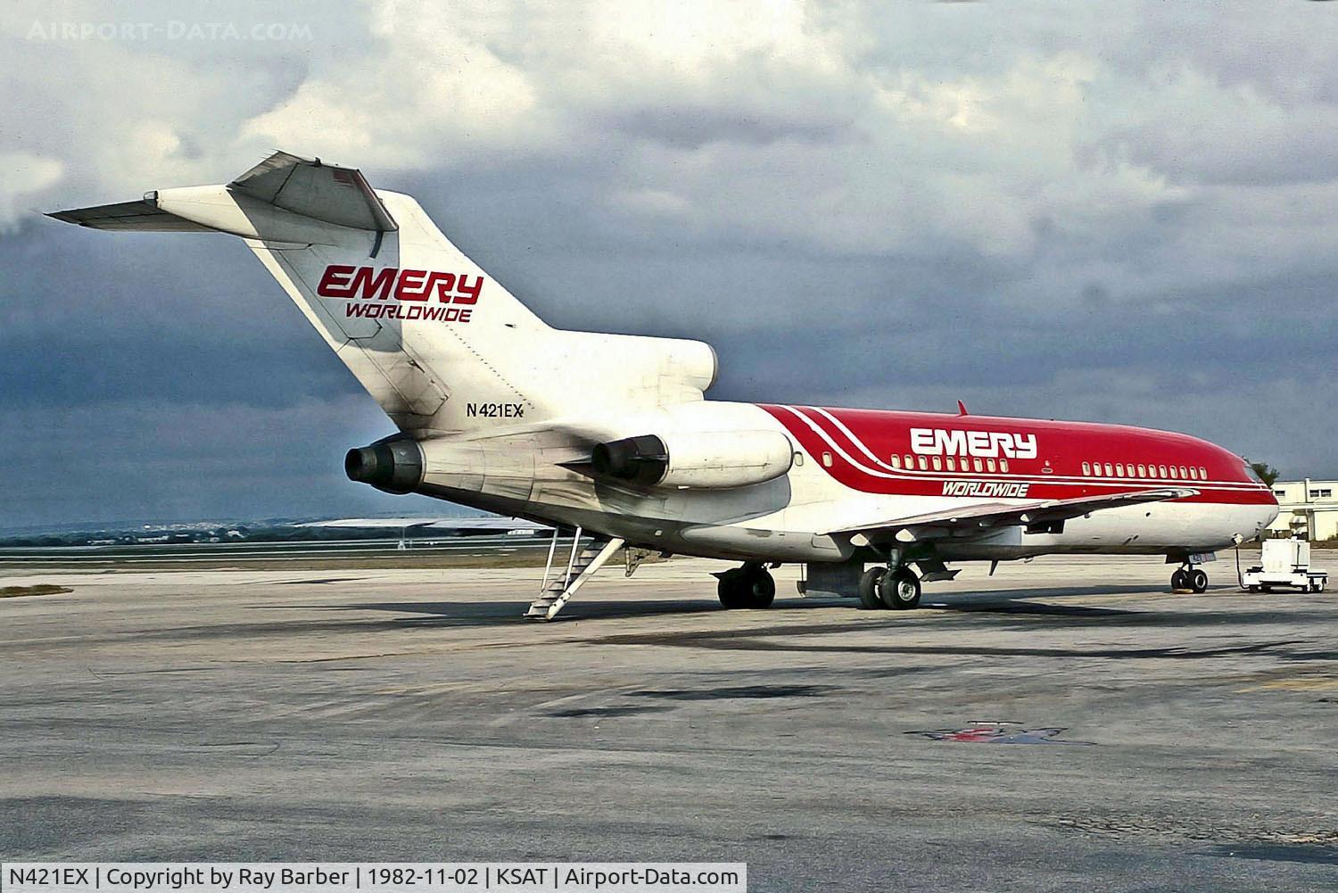 N421EX, 1966 Boeing 727-22C C/N 19099, N421EX   Boeing 727-22C [19099] (Emery Worldwide Airlines) San Antonio-San Antonio Int~N 02/11/1982