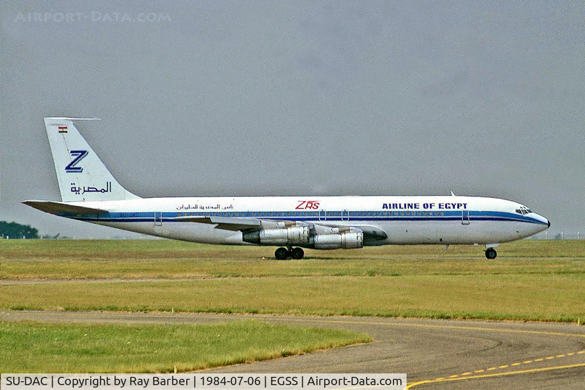 SU-DAC, 1968 Boeing 707-336C C/N 19843, SU-DAC   Boeing 707-336C [19843] (ZAS Airline of Egypt) Stansted~G 06/07/1984