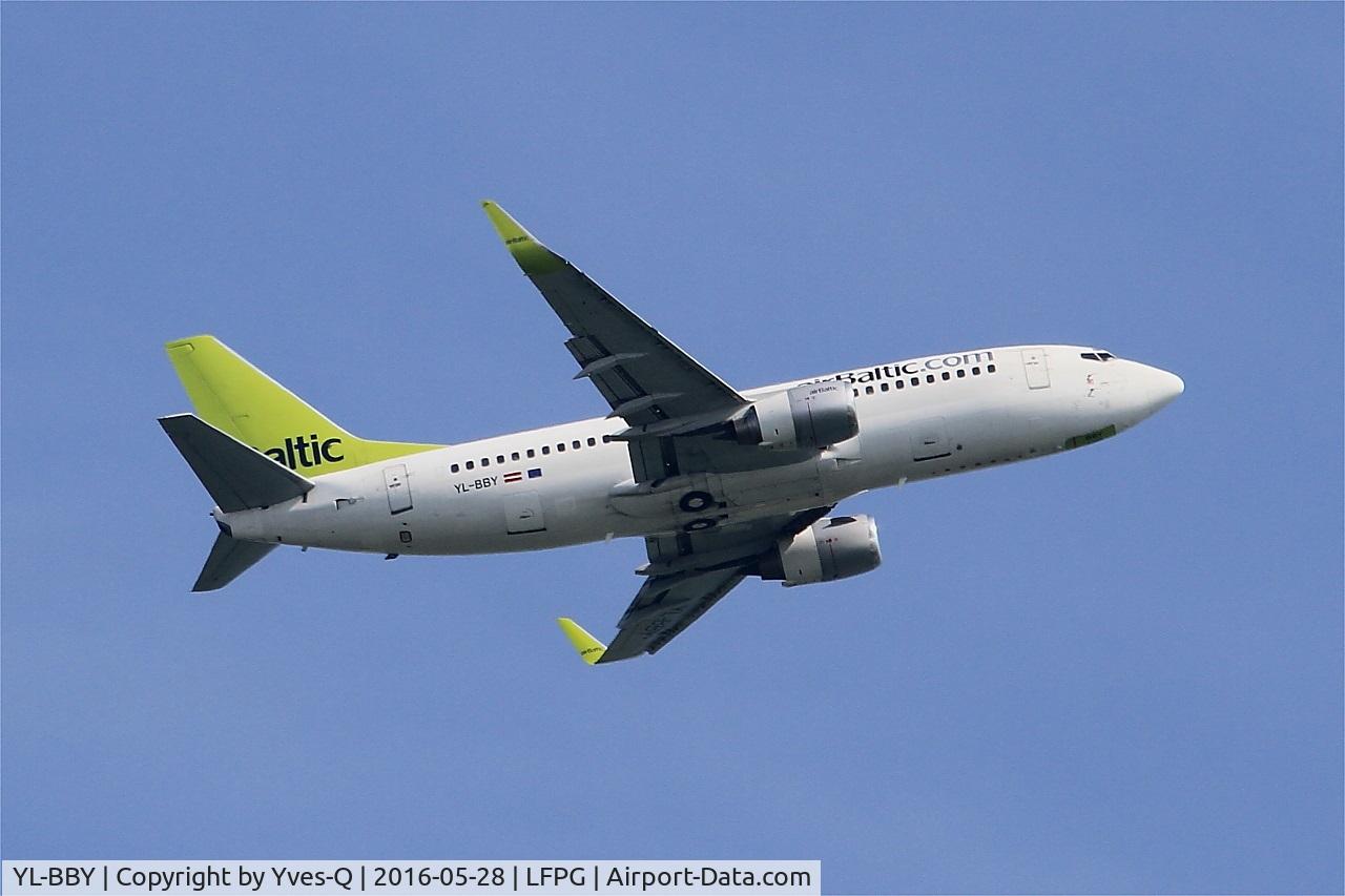 YL-BBY, 1999 Boeing 737-36Q C/N 30335, Boeing 737-36Q, Climbing from rwy 06R, Roissy Charles De Gaulle airport (LFPG-CDG)