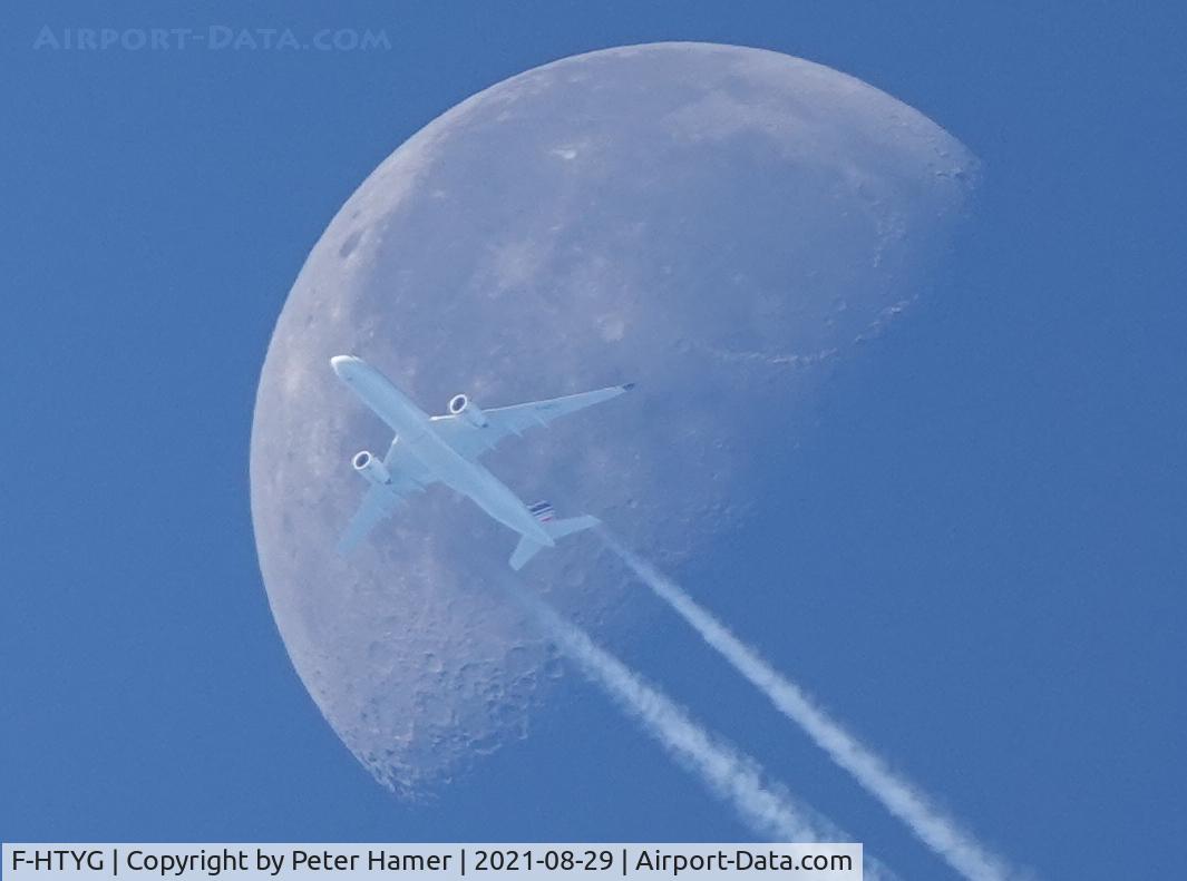 F-HTYG, 2021 Airbus A350-941 C/N 479, Miami-Paris, overflying Normandy