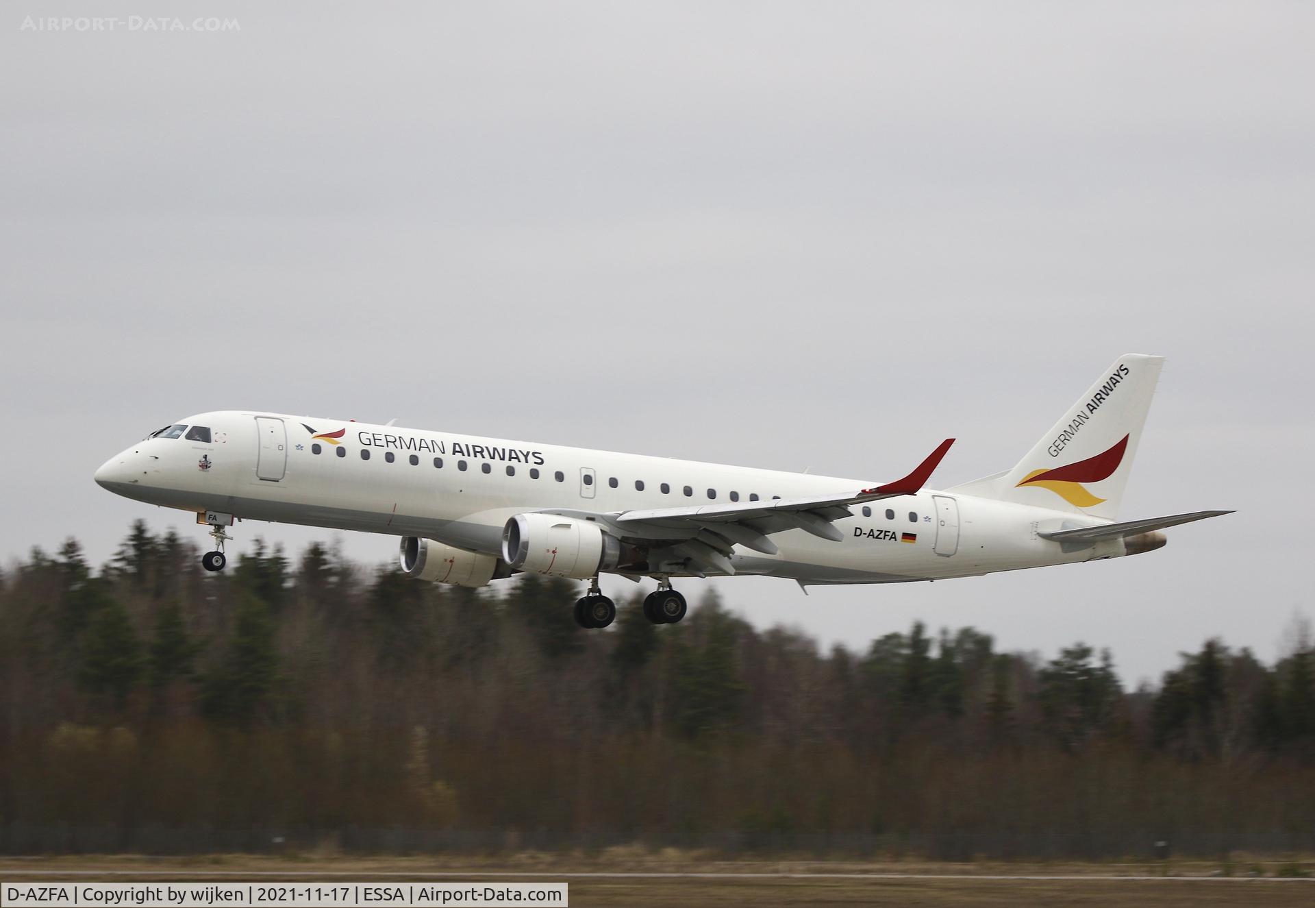 D-AZFA, 2006 Embraer 190LR (ERJ-190-100LR) C/N 19000063, RWY 26
