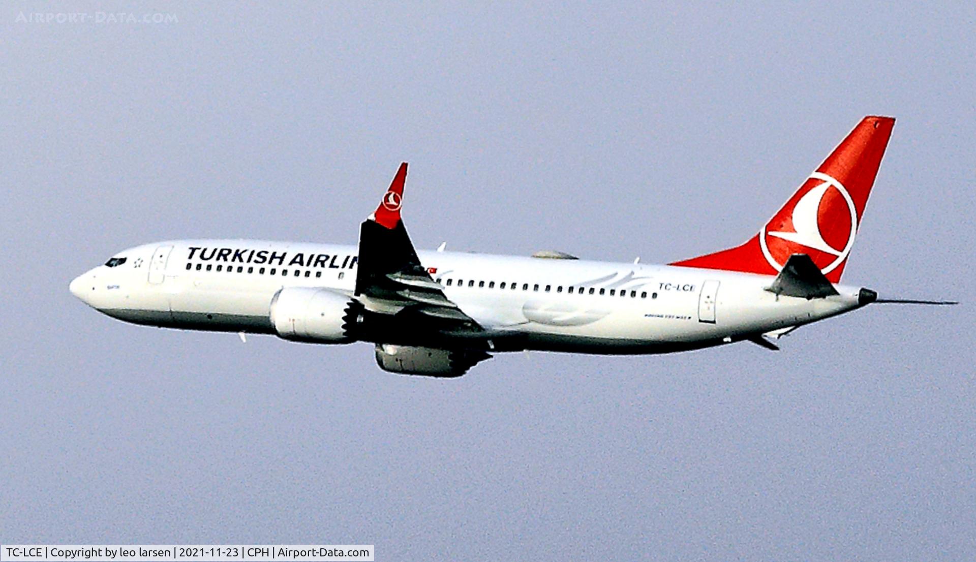 TC-LCE, 2018 Boeing 737-8 MAX C/N 60036, Copenhagen 23.11.2021