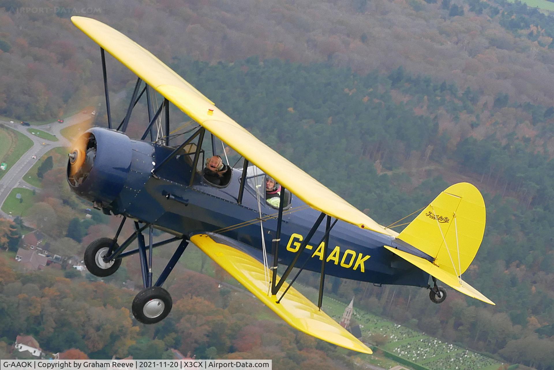 G-AAOK, 1929 Curtiss-Wright Travel Air 12Q C/N 2026, Air to air near Cromer.