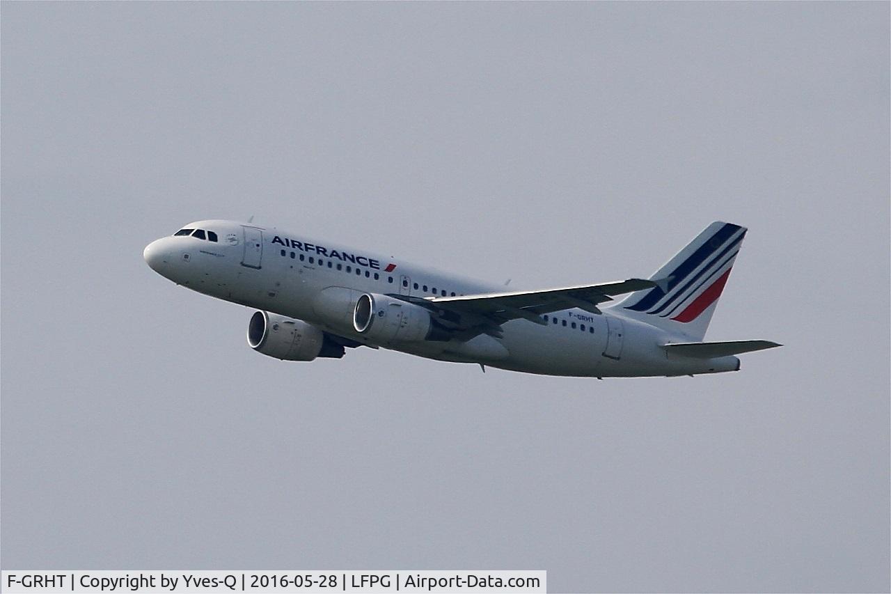 F-GRHT, 2001 Airbus A319-111 C/N 1449, Airbus A319-111, Climbing from rwy 08L, Roissy Charles De Gaulle airport (LFPG-CDG)