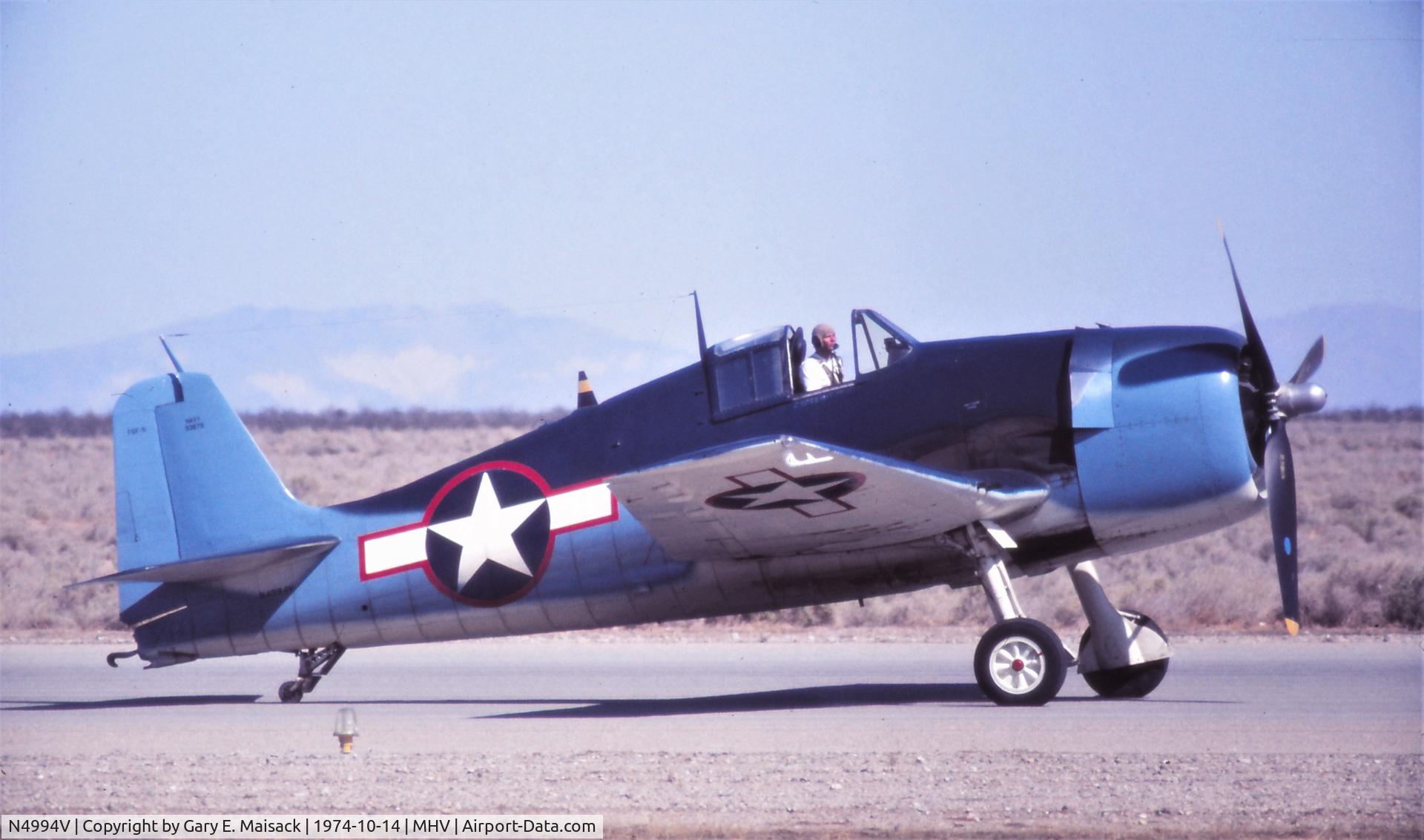 N4994V, 1944 Grumman F6F-5 Hellcat C/N A-11631 (USN93879), Mojave Air Races 1974