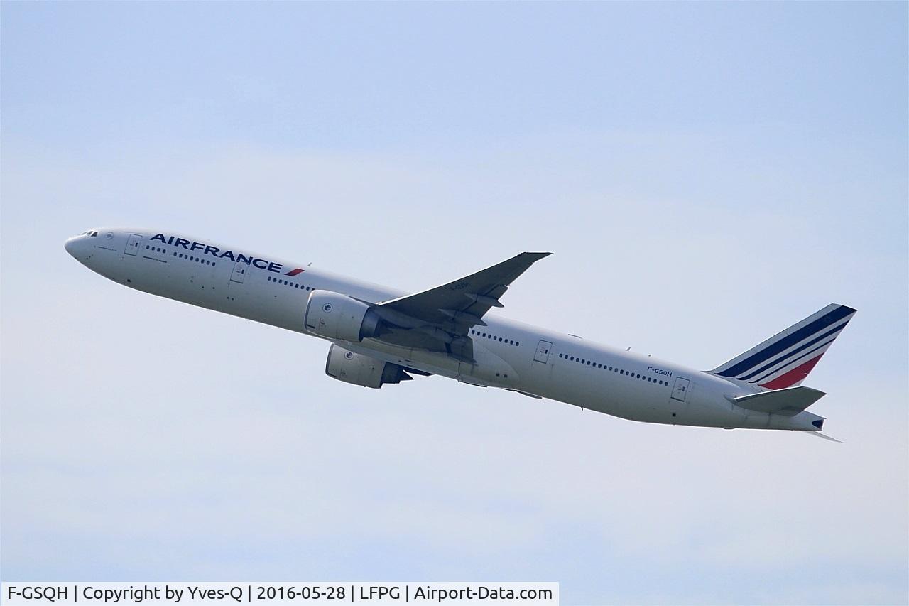 F-GSQH, 2005 Boeing 777-328/ER C/N 32711, Boeing 777-328ER, Climbing from rwy 08L, Roissy Charles De Gaulle airport (LFPG-CDG)