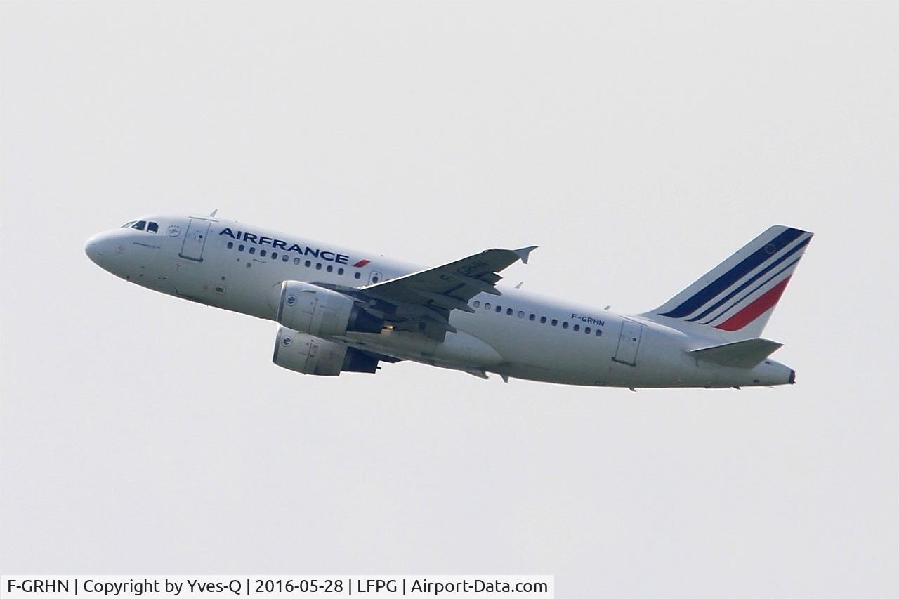 F-GRHN, 2000 Airbus A319-111 C/N 1267, Airbus A319-111, Climbing from rwy 08L, Roissy Charles De Gaulle airport (LFPG-CDG)