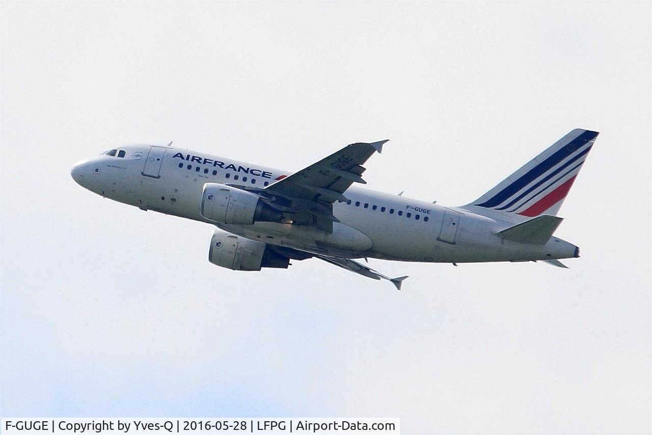 F-GUGE, 2003 Airbus A318-111 C/N 2100, Airbus A318-11, Climbing from rwy 08L, Roissy Charles De Gaulle airport (LFPG-CDG)