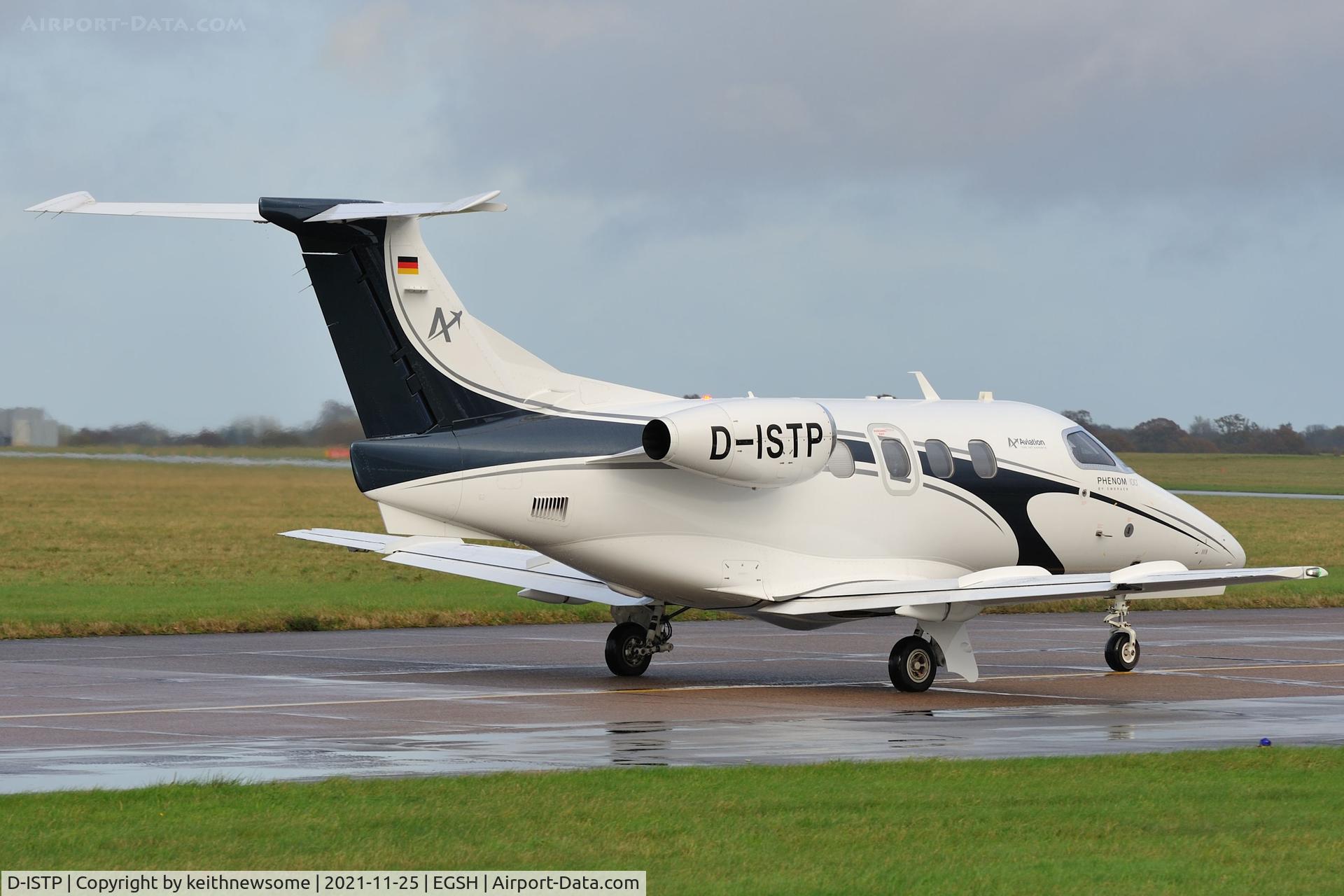 D-ISTP, 2010 Embraer EMB-500 Phenom 100 C/N 50000147, Leaving Norwich.