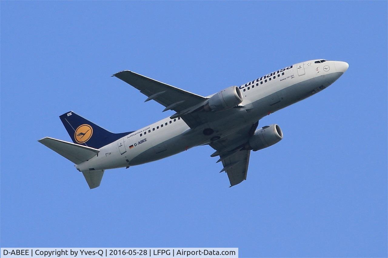 D-ABEE, 1991 Boeing 737-330 C/N 25216, Boeing 737-330, Climbing from rwy 06R, Roissy Charles De Gaulle airport (LFPG-CDG)