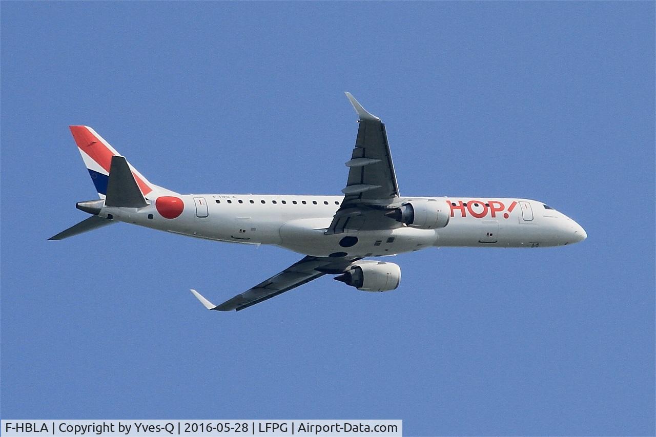 F-HBLA, 2007 Embraer 195LR (ERJ-190-200LR) C/N 19000051, Embraer 195LR, Climbing from rwy 08L, Roissy Charles De Gaulle airport (LFPG-CDG)