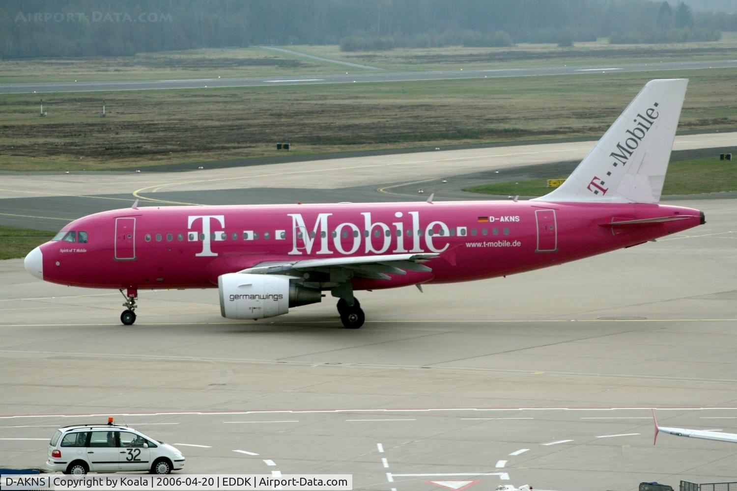 D-AKNS, 2000 Airbus A319-112 C/N 1277, Another T-Mobile Jet