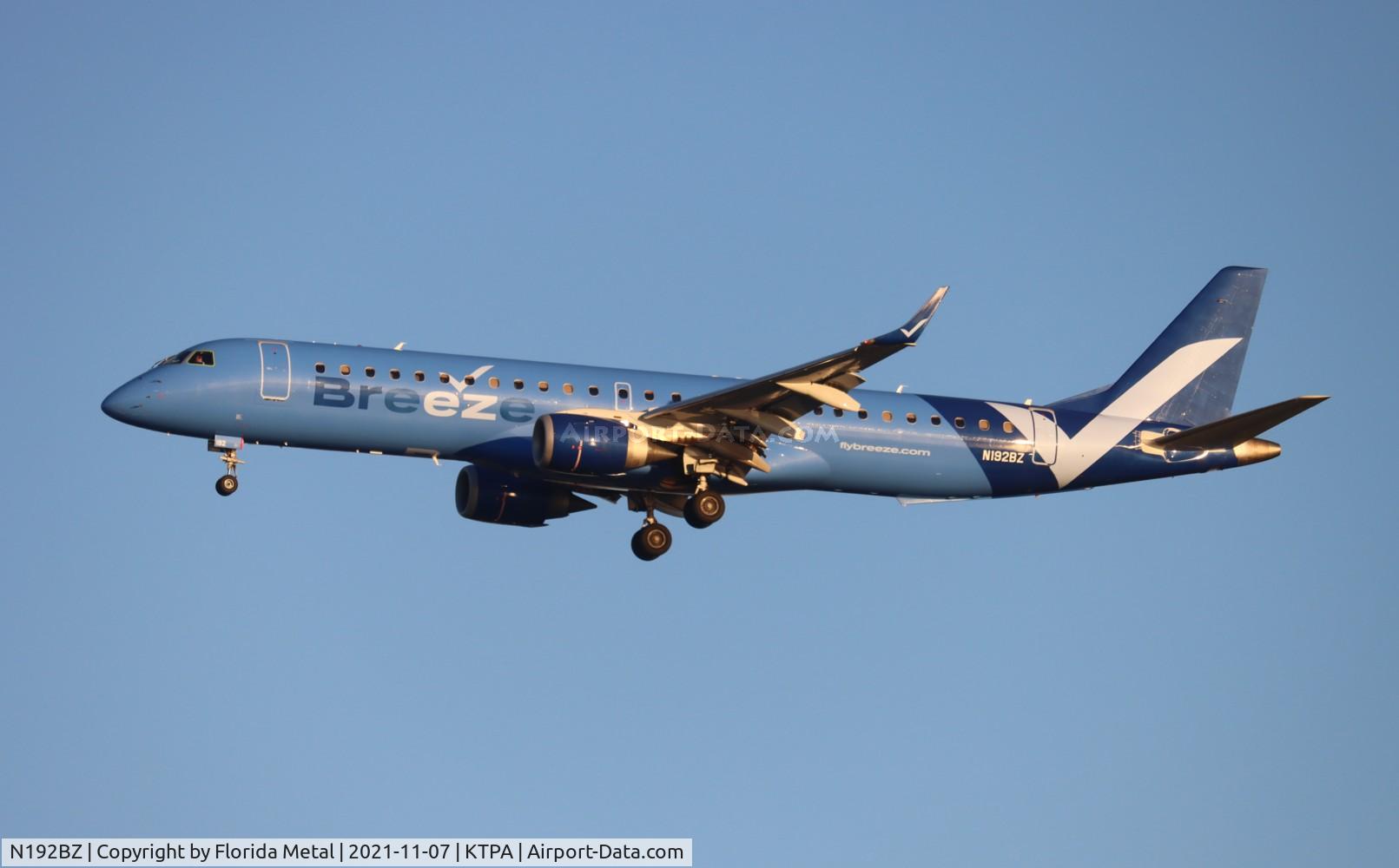 N192BZ, 2014 Embraer 195AR (ERJ-190-200IGW) C/N 19000662, Breeze Airways