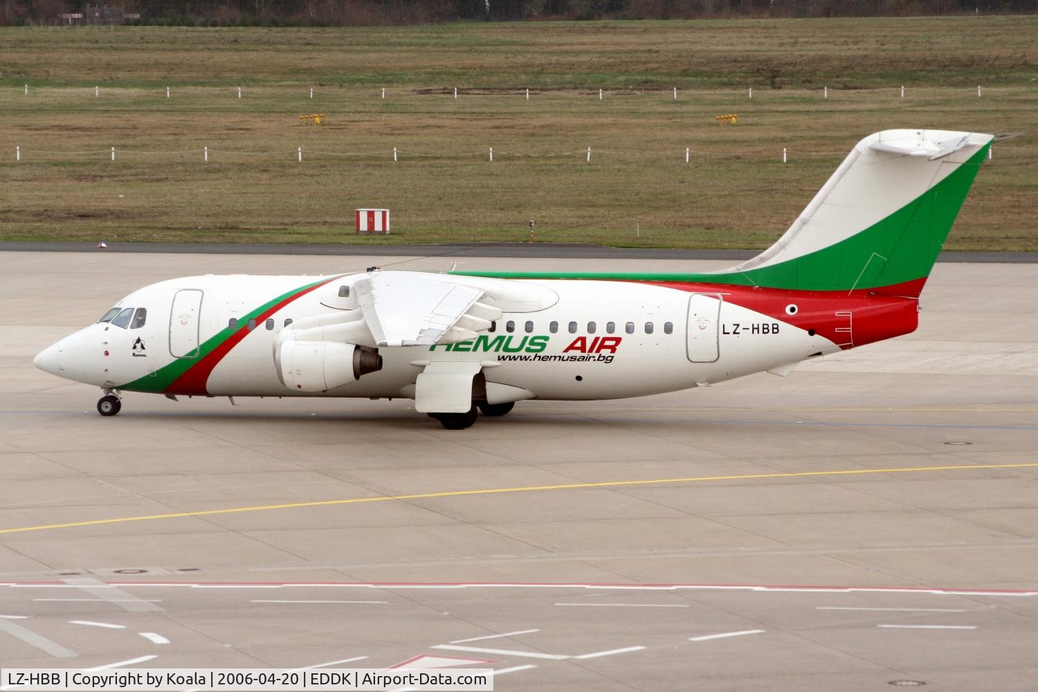 LZ-HBB, 1987 British Aerospace BAe.146-200A C/N E2073, Taxing to Terminal 2