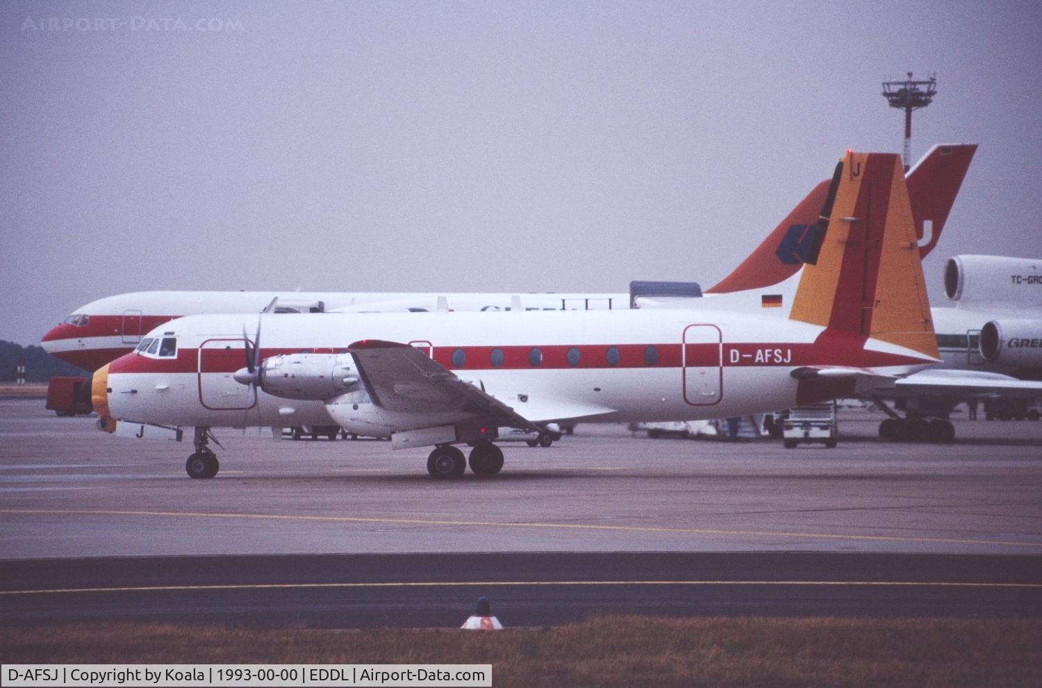 D-AFSJ, 1974 Hawker Siddeley HS.748 Series 2A C/N 1727, Old Lady in new c/s