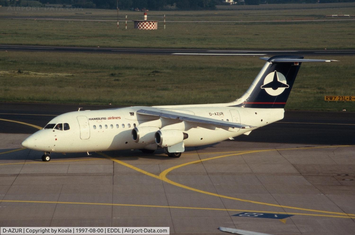 D-AZUR, 1986 British Aerospace BAe.146-200 C/N E2060, Morning arrival