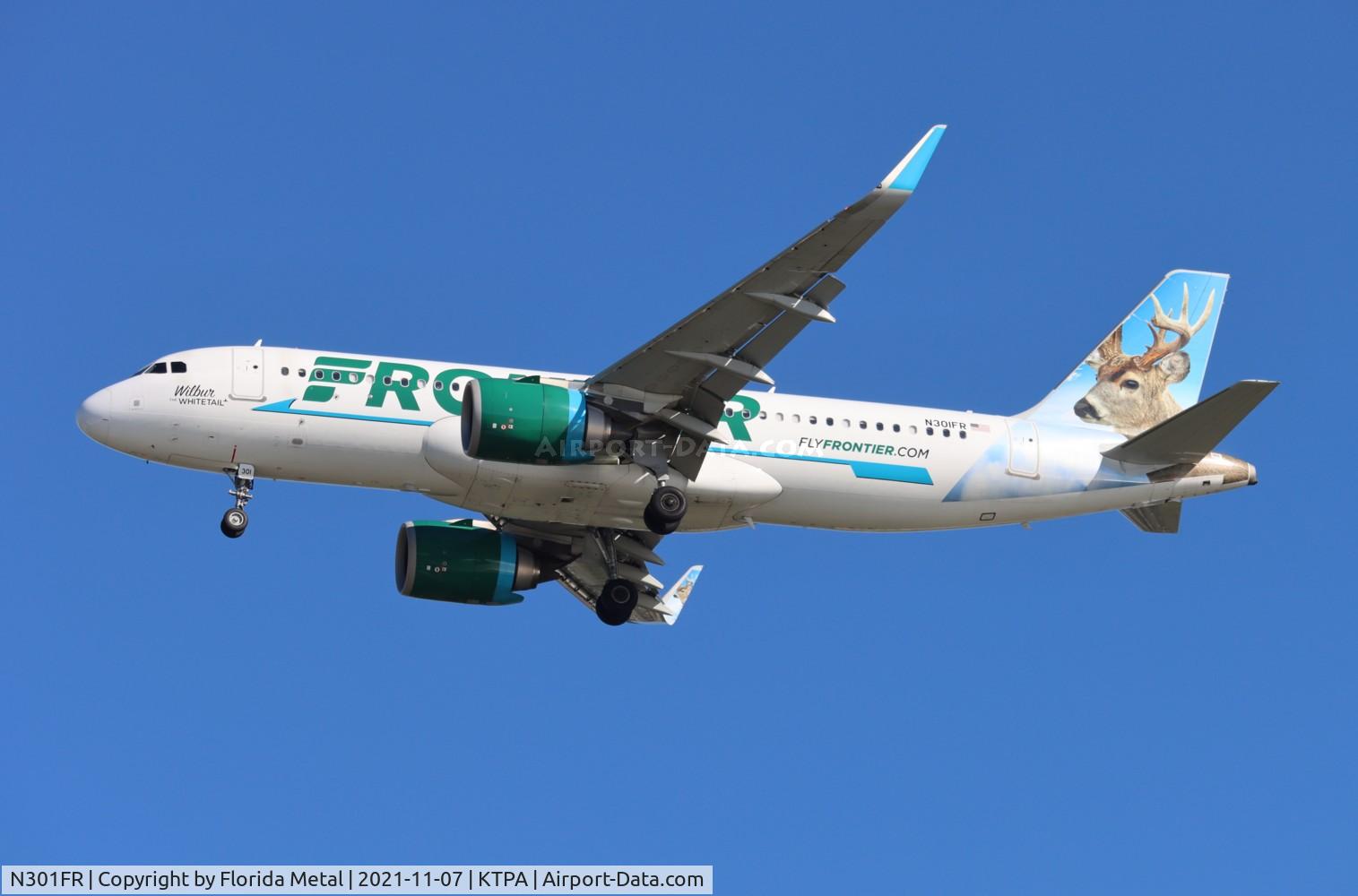 N301FR, 2016 Airbus A320-251N C/N 7141, Wilbur Whitetail