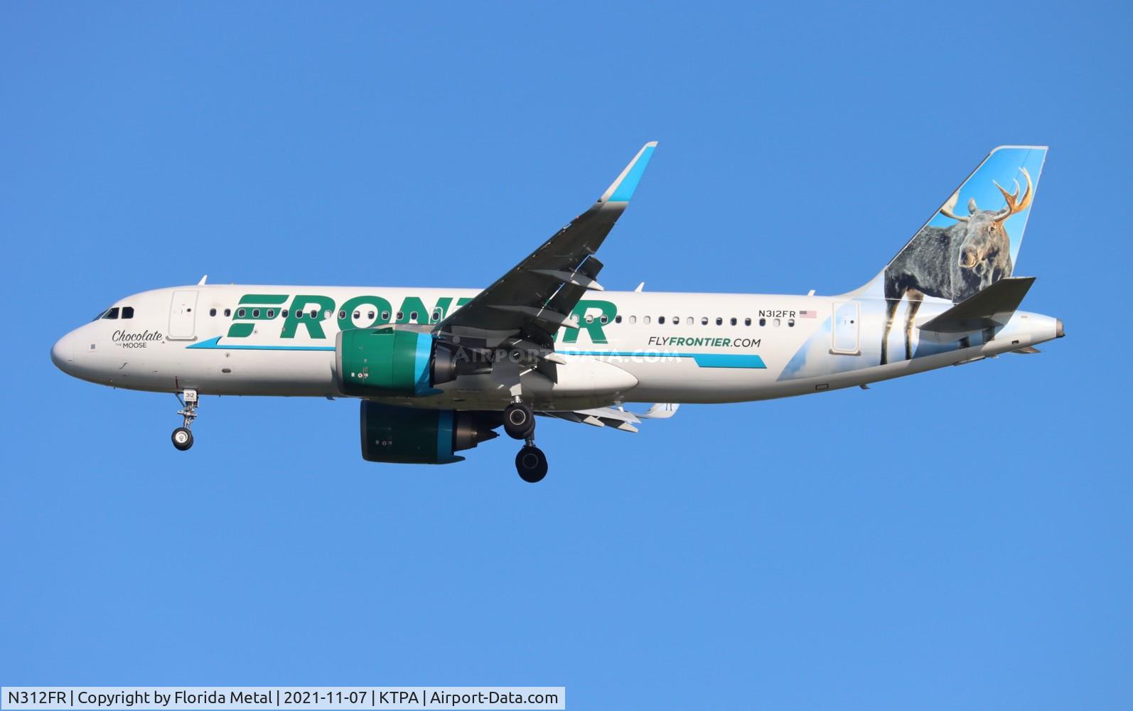 N312FR, 2017 Airbus A320-251N C/N 7768, Chocolate