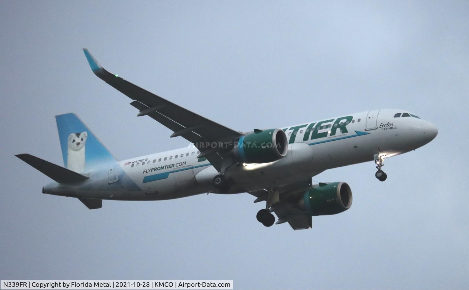 N339FR, 2018 Airbus A320-251N C/N 8535, Eccles the Ermine