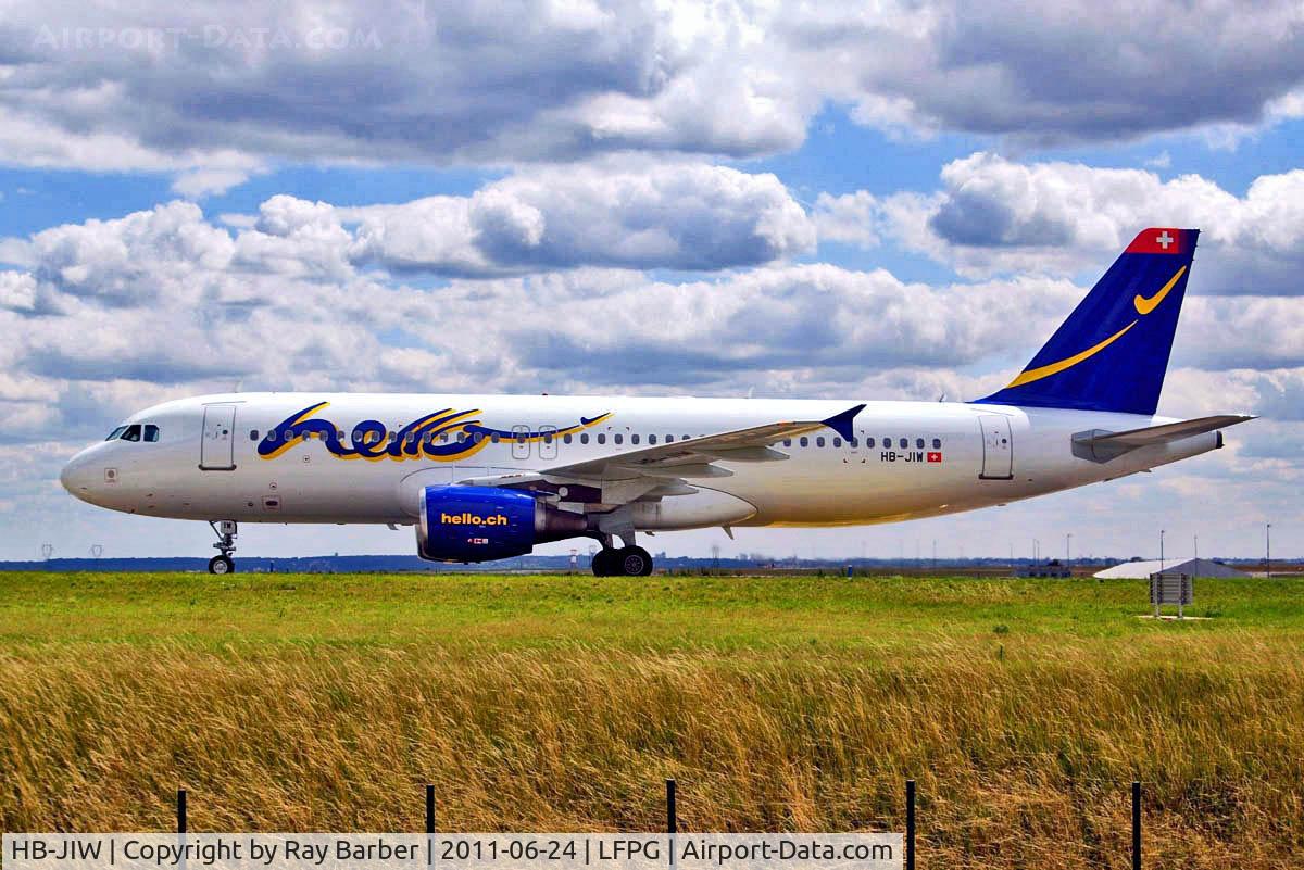 HB-JIW, 1998 Airbus A320-214 C/N 888, HB-JIW   Airbus A320-214 [0888] (Hello AG) Paris-Charles De Gaulle~F 24/06/2011