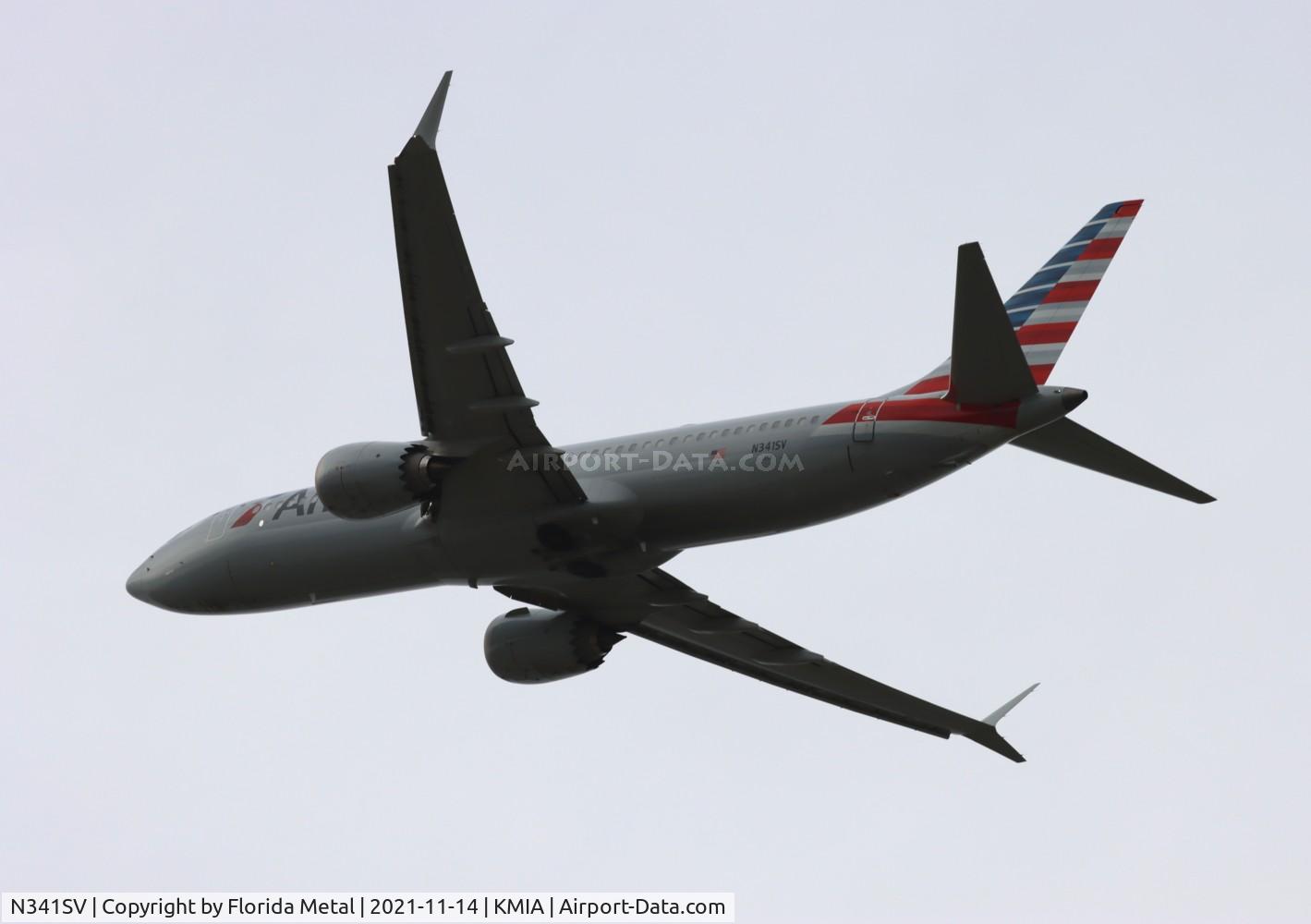 N341SV, 2021 Boeing 737-8 MAX C/N 44487, American 737 MAX 8