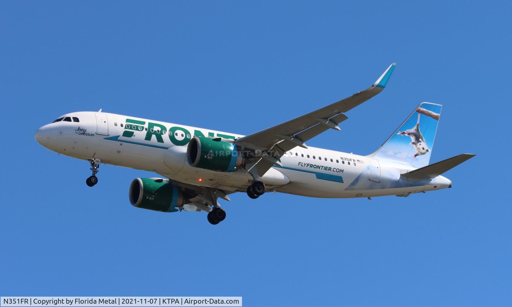 N351FR, 2019 Airbus A320-251N C/N 8913, Joey The Opossum