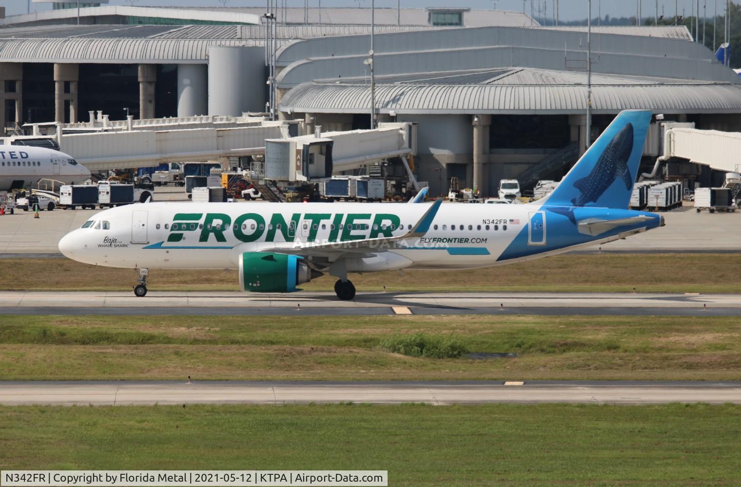 N342FR, 2018 Airbus A320-251N C/N 8537, Baja the Whale Shark