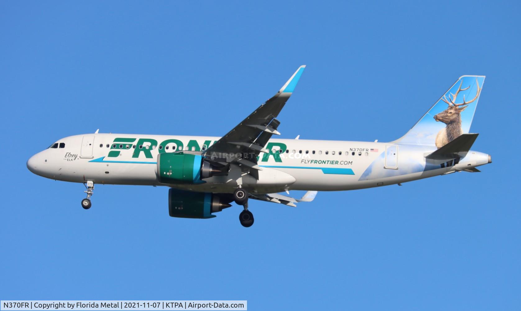 N370FR, 2020 Airbus A320-251N C/N 10038, Elrey the Elk