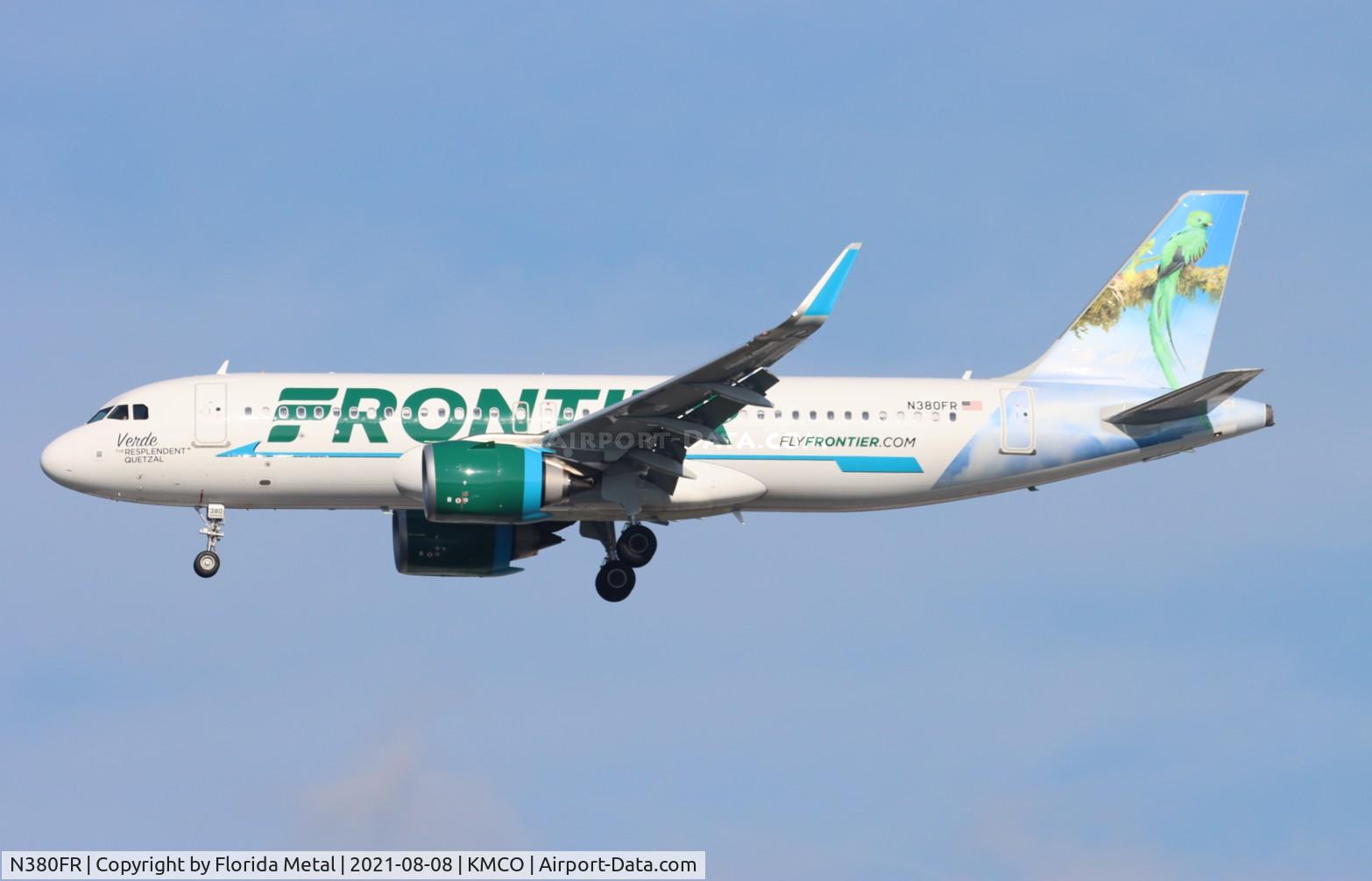 N380FR, 2021 Airbus A320-251N C/N 10512, Verde the Resplendent Quetzal