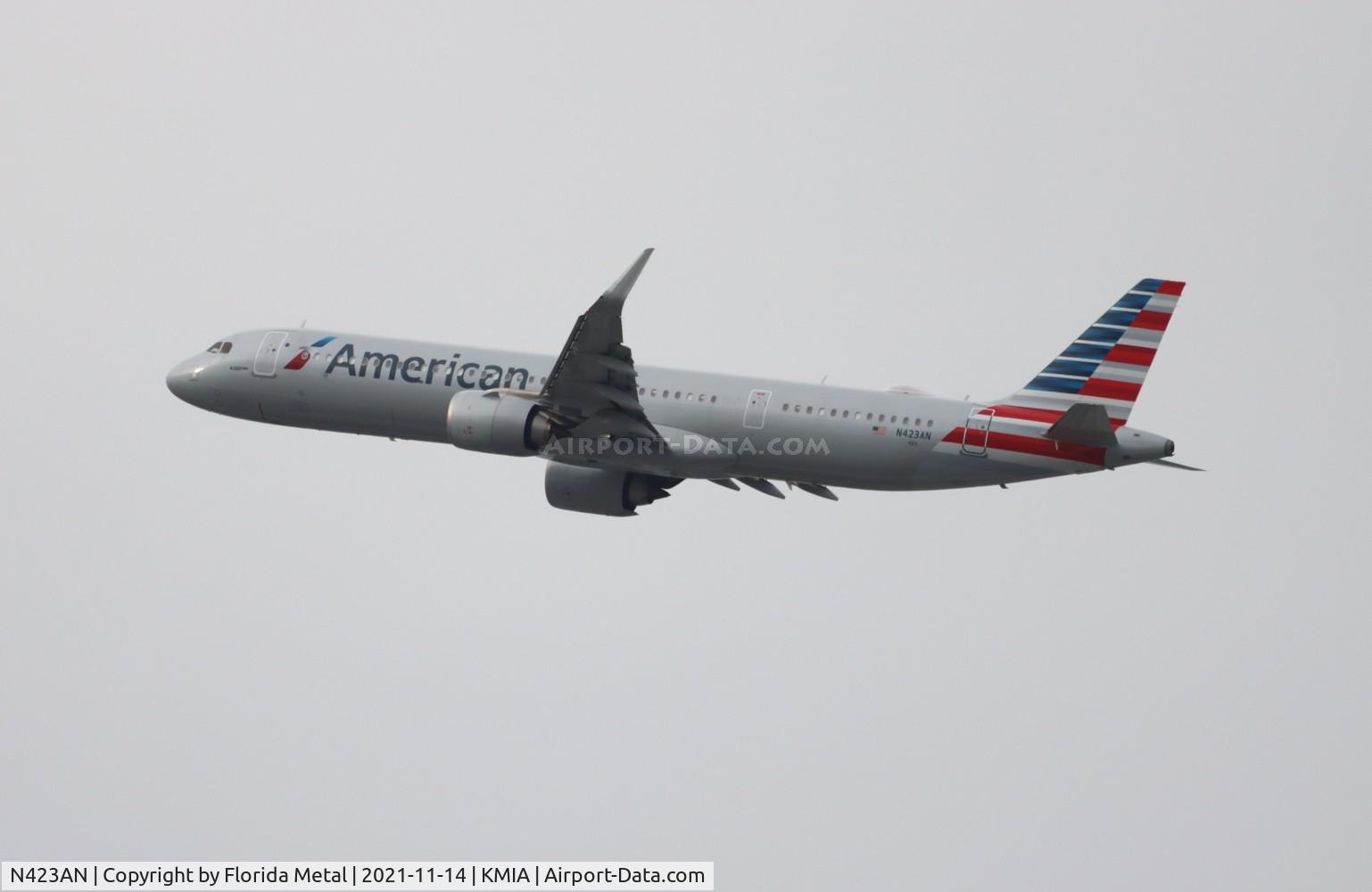 N423AN, 2021 Airbus A321-253NX C/N 10329, American A321NEO