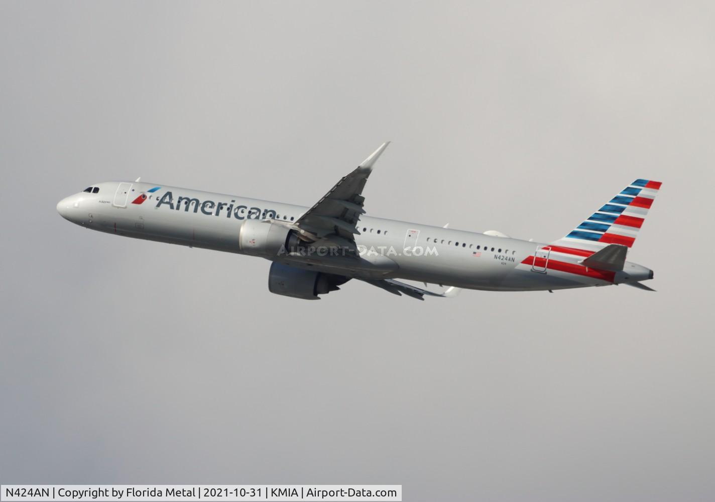 N424AN, 2020 Airbus A321-253NX C/N 10141, American A321NEO