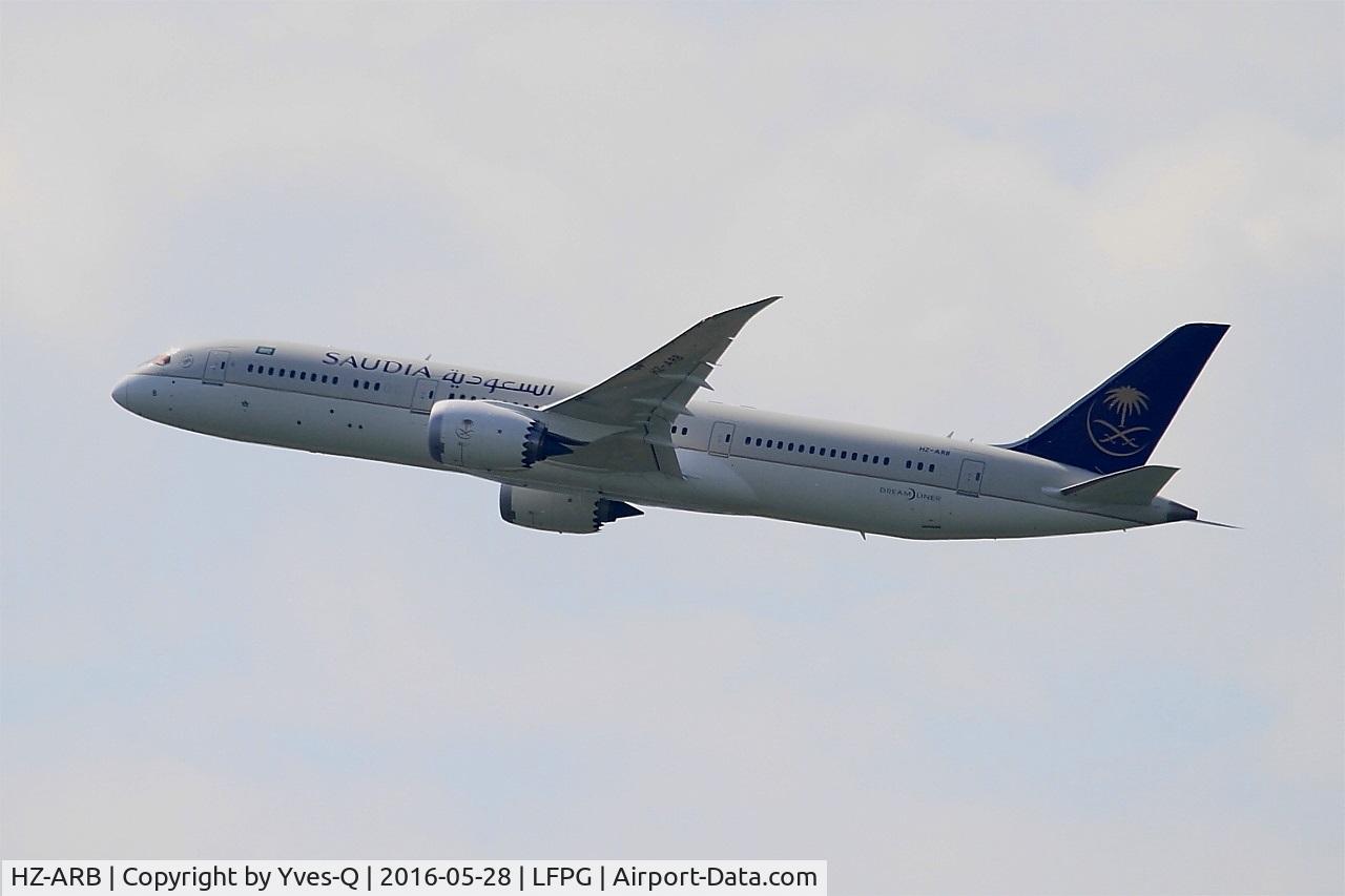 HZ-ARB, 2015 Boeing 787-9 Dreamliner C/N 41545, Boeing 787-9 Dreamliner, Take-off Rwy 08L, Roissy Charles De Gaulle Airport (LFPG-CDG)