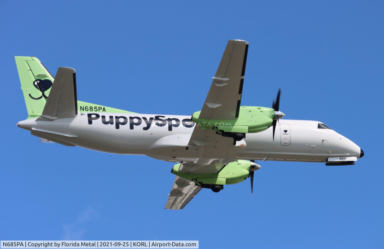 N685PA, 1988 Saab 340B C/N 340B-212, Puppy Spot