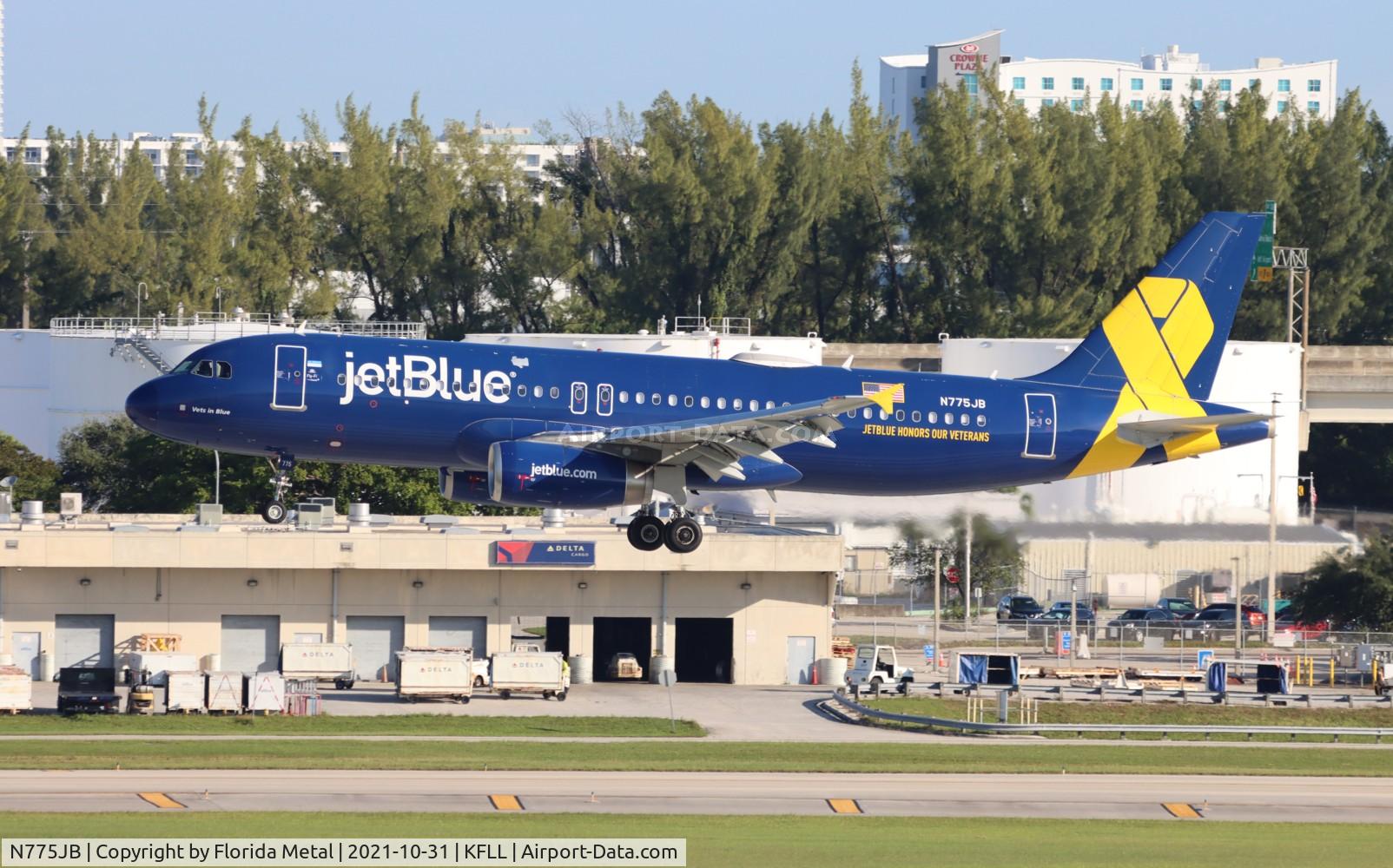 N775JB, 2009 Airbus A320-232 C/N 3800, Vets In Blue
