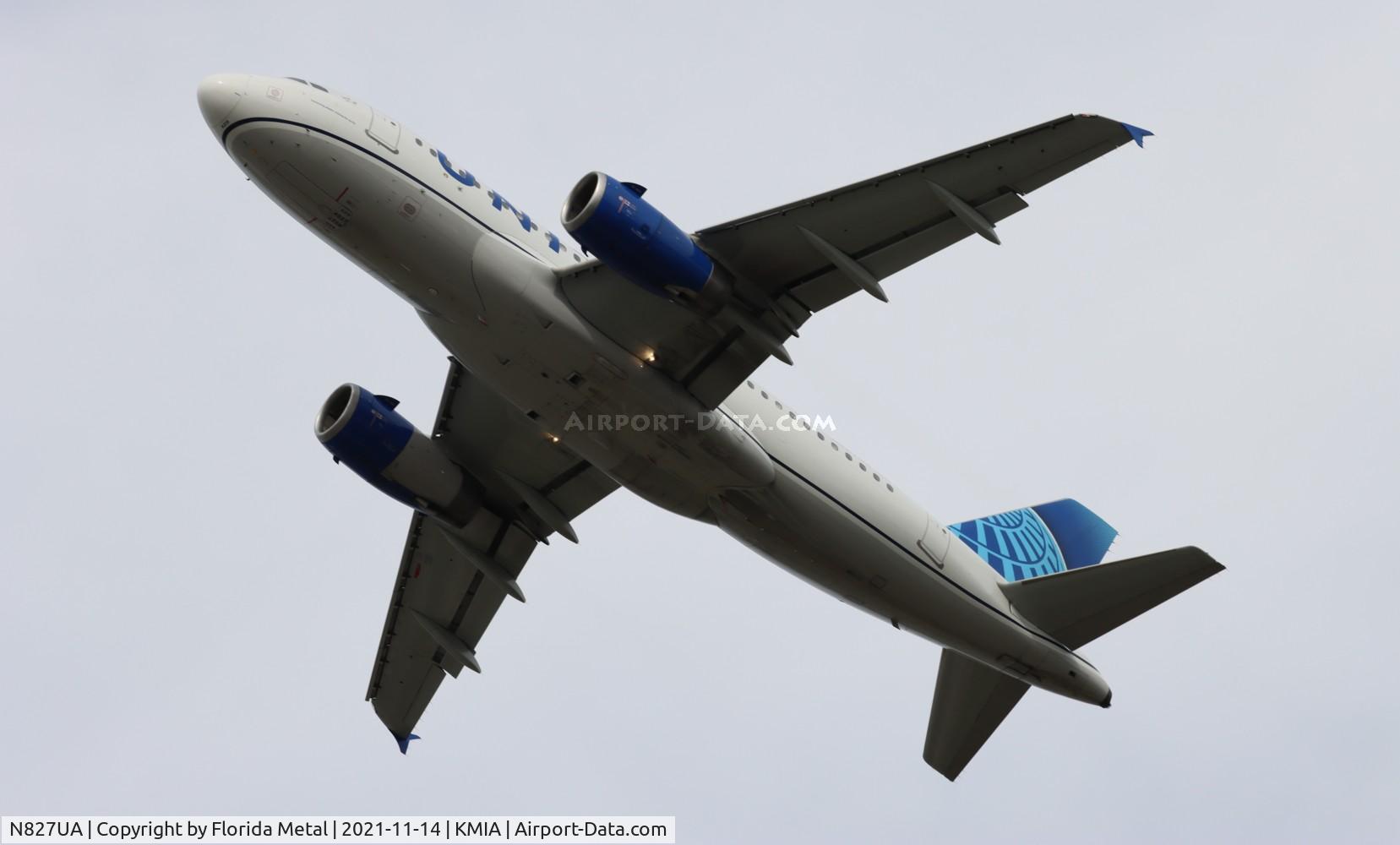 N827UA, 1999 Airbus A319-131 C/N 1022, United