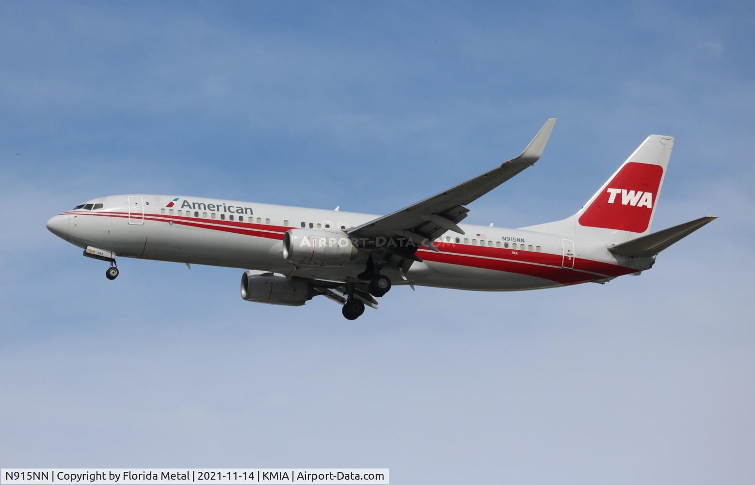 N915NN, 2013 Boeing 737-823 C/N 33227, American TWA retro