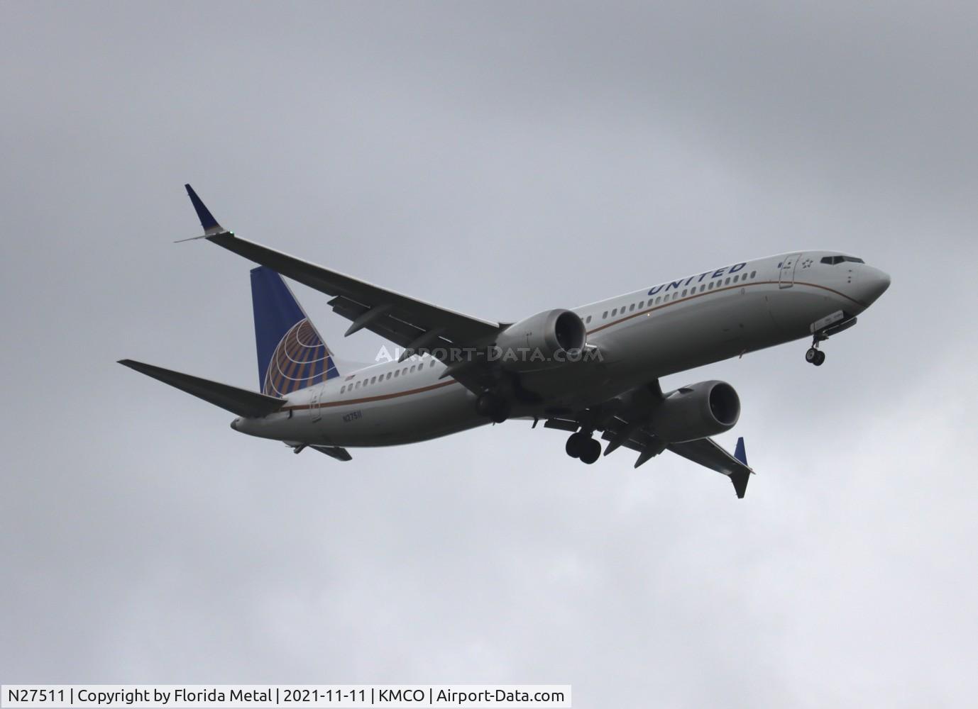 N27511, 2018 Boeing 737-9 MAX C/N 64493, United 737 MAX 9