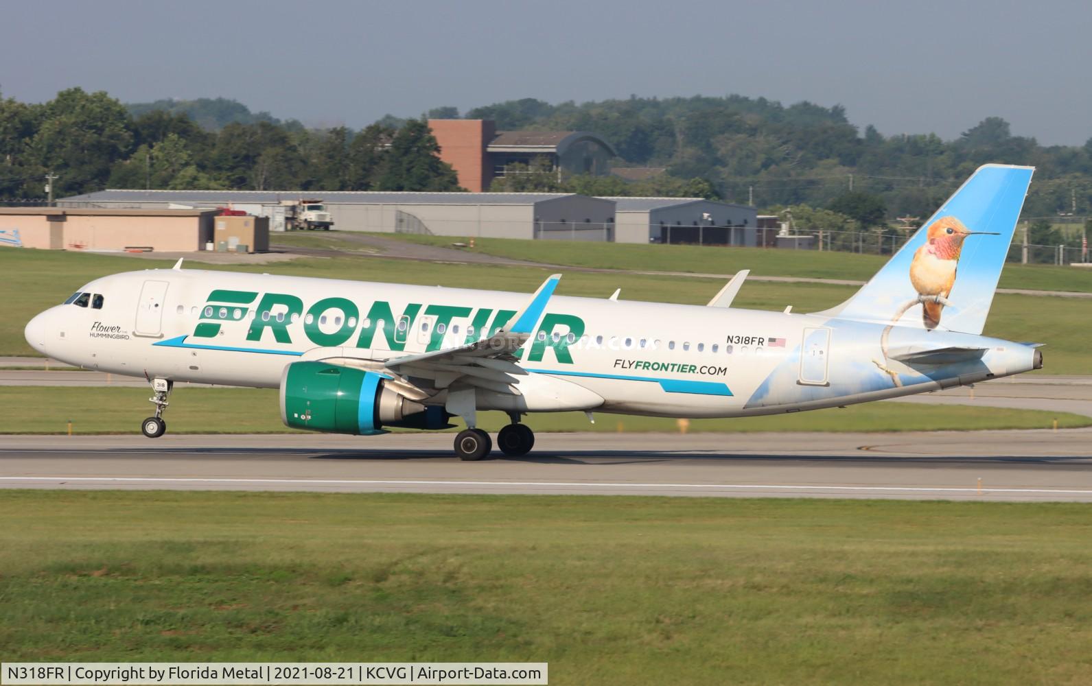 N318FR, 2017 Airbus A320-251N C/N 7946, Flower the Hummingbird
