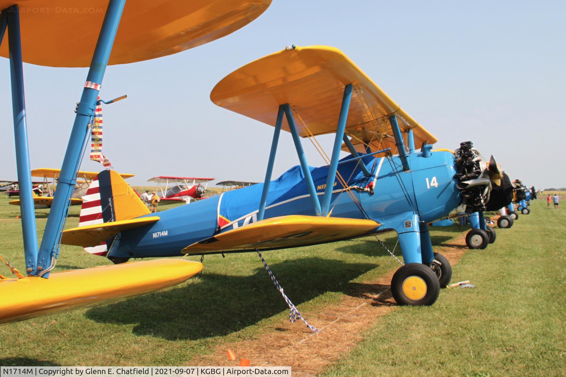 N1714M, 1951 Boeing E75 C/N 75-8666, At the Stearman Fly In