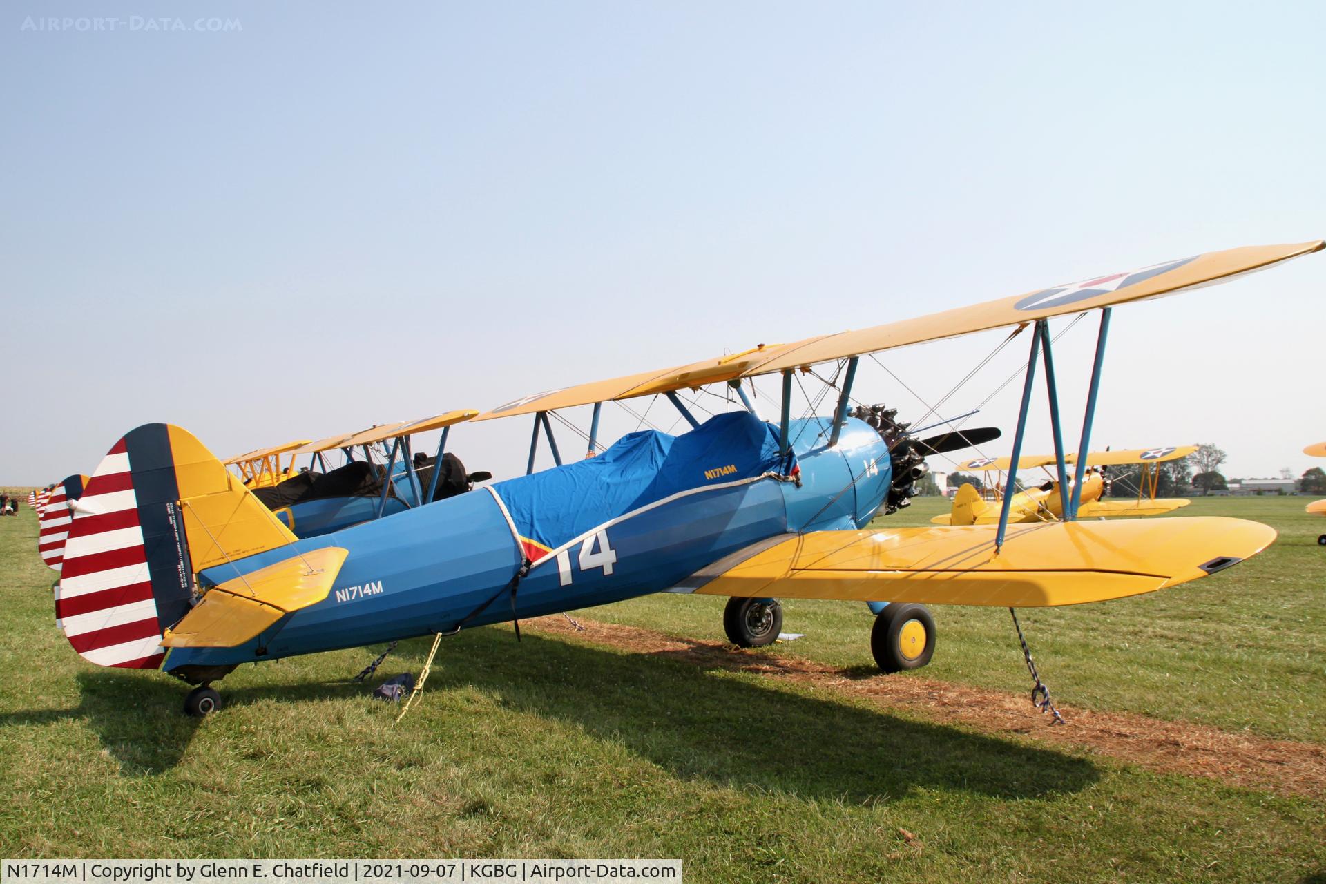 N1714M, 1951 Boeing E75 C/N 75-8666, At the Stearman Fly In