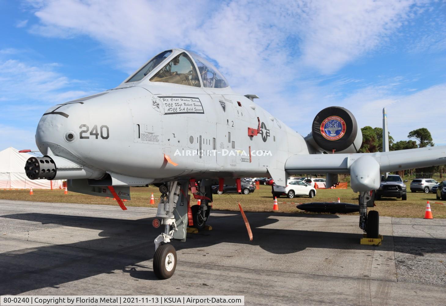 80-0240, 1980 Fairchild Republic A-10C Thunderbolt II C/N A10-0590, Stuart 2021