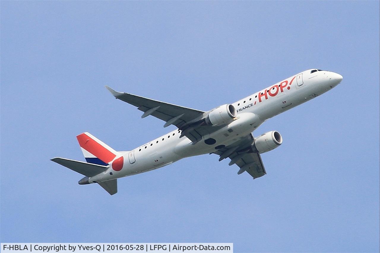 F-HBLA, 2007 Embraer 195LR (ERJ-190-200LR) C/N 19000051, Embraer 195LR, Climbing from rwy 08L, Roissy Charles De Gaulle airport (LFPG-CDG)