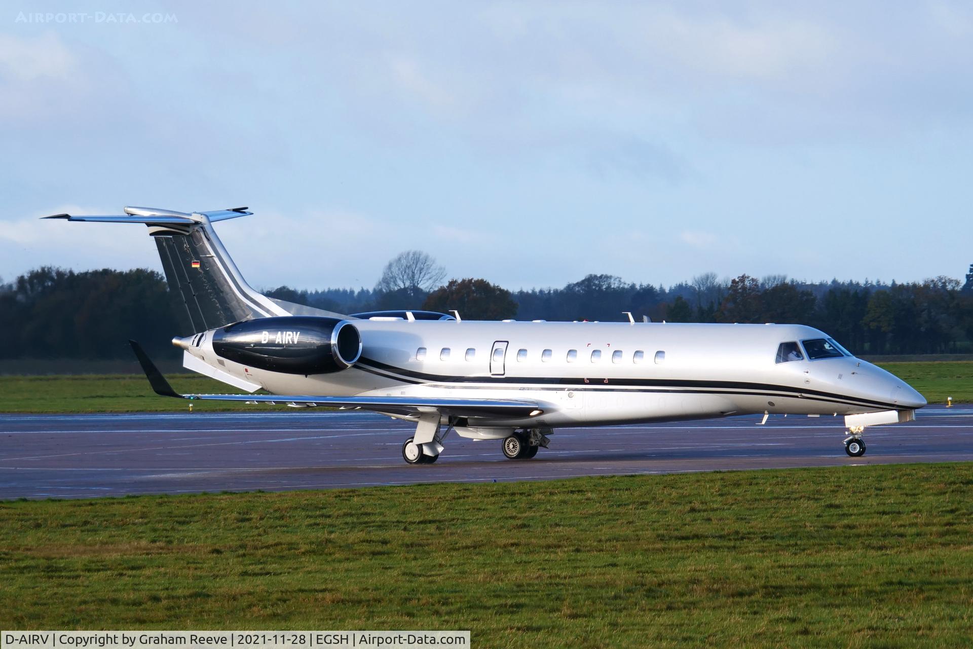 D-AIRV, 2019 Embraer EMB-135BJ Legacy 650E C/N 14501236, Departing from Norwich.