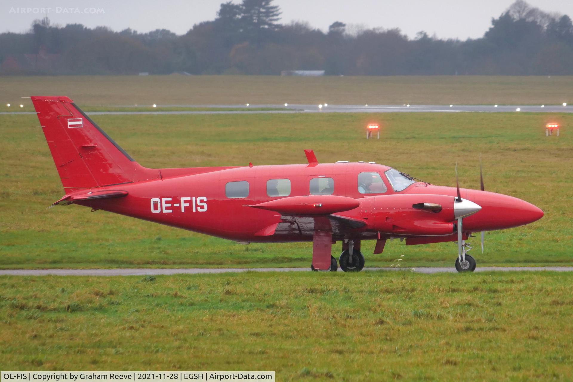 OE-FIS, Piper PA-31T1 Cheyenne I C/N 31T-1104015, Departing from Norwich.