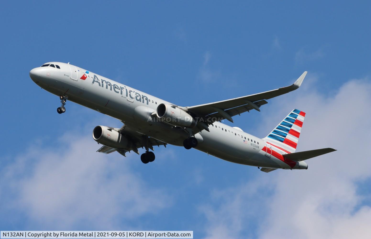 N132AN, 2015 Airbus A321-231 C/N 6473, ORD 2021