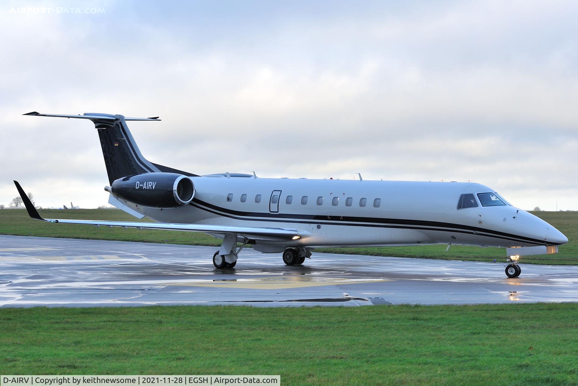 D-AIRV, 2019 Embraer EMB-135BJ Legacy 650E C/N 14501236, Arriving at Norwich from Paris.