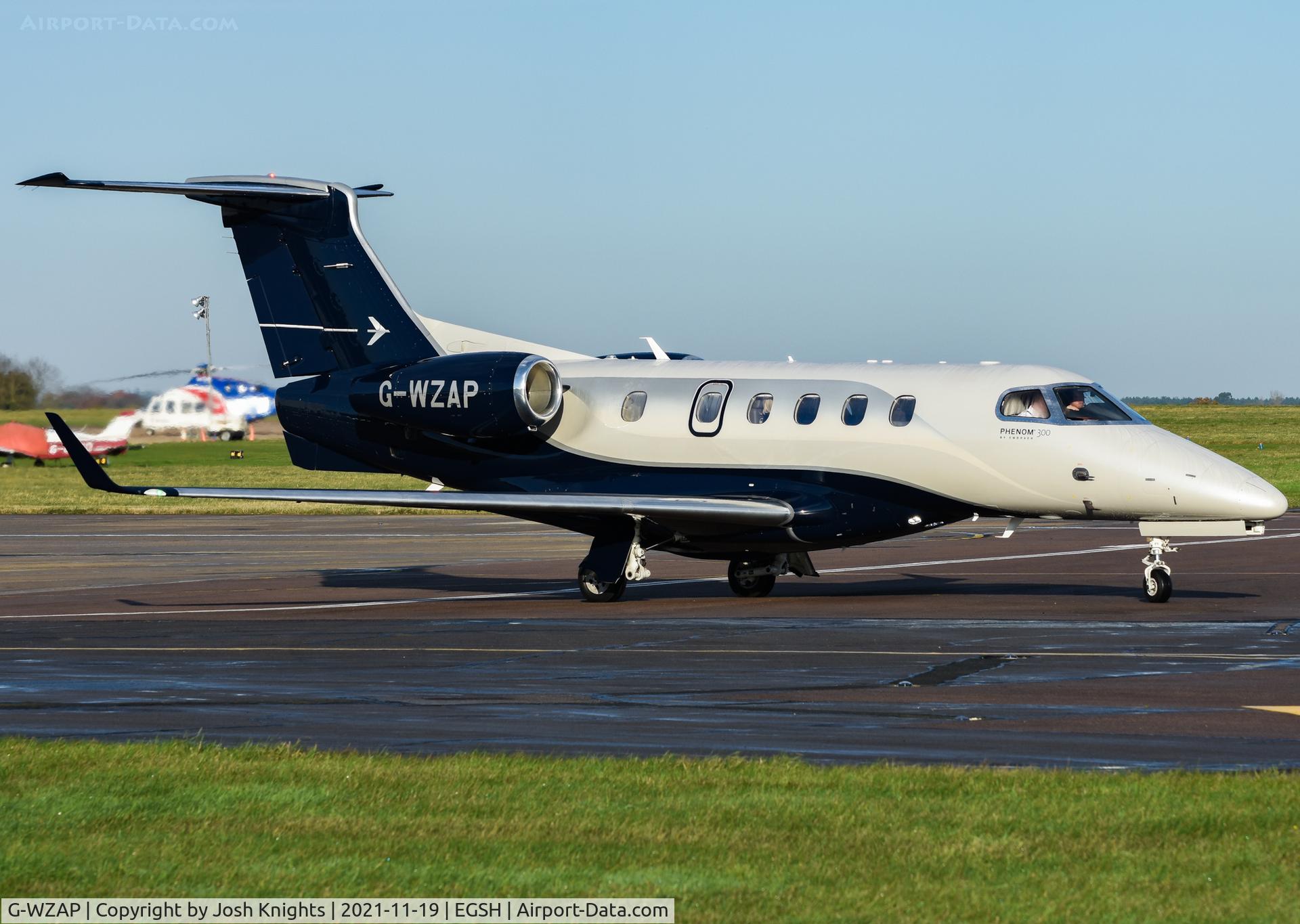 G-WZAP, 2017 Embraer EMB-505 Phenom 300 C/N 50500438, Departing SaxonAir NWI.