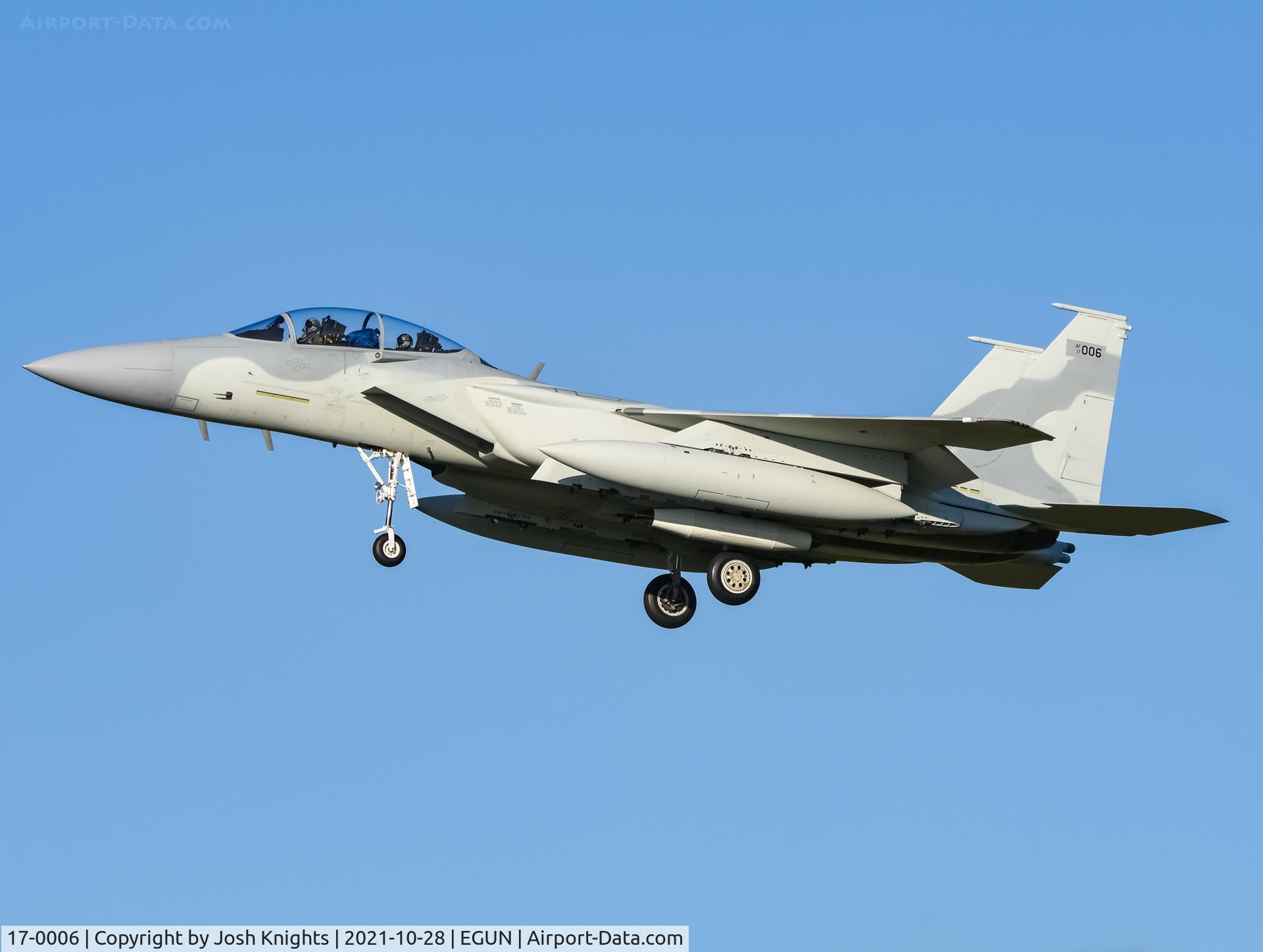 17-0006, Boeing F-15QA Advanced Eagle C/N QA06, Arriving On Second Leg of Delivery Flight.