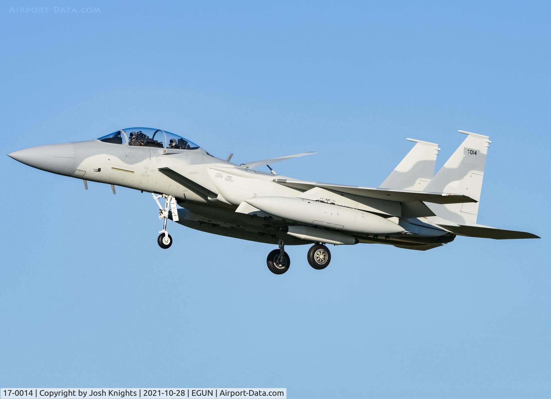 17-0014, Boeing F-15QA Advanced Eagle C/N QA14, Arriving On Second Leg of Delivery Flight.